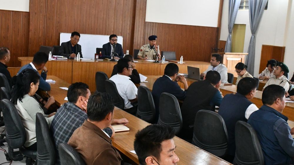 DC and Vice chairman DPDB Wokha, Vineet Kumar addressing the DPDB meeting on March 20 in the conference hall of DC Dimapur. (DIPR Photo)